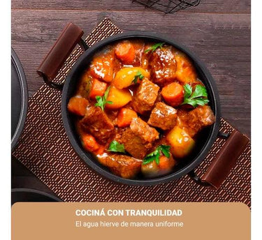 Batería de Cocina en Aluminio 3 Piezas: Olla con Tapa, Wok y Sartén, Antiadherentes, Cocción Uniforme - #𝑼𝑺𝒉𝒐𝒑